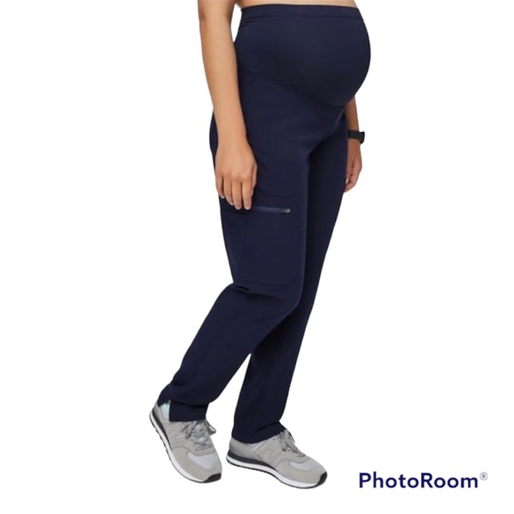 Figs Pants & Jumpsuits Figs Navy Blue Yola Skinny Maternity Scrub